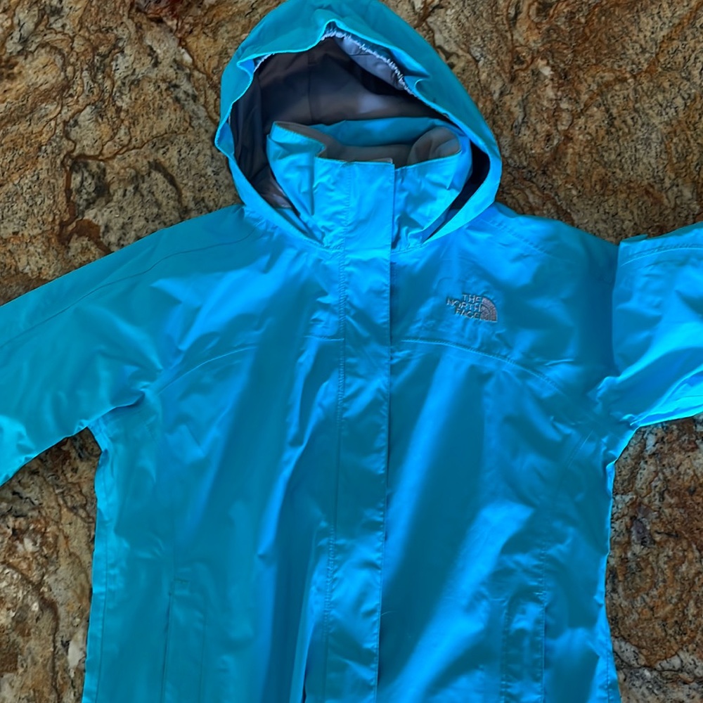 Light weight light blue north face girls jacket